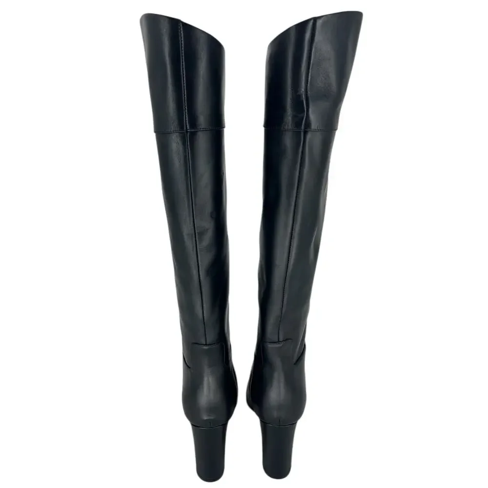 Christian Louboutin Loo Botta 85mm Knee High Boot in Black Calf Leather - Picture 7 of 16